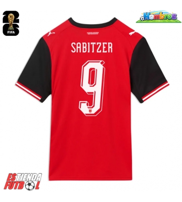 Austria Marcel Sabitzer #9 Primera Equipación Mundial 2026 Manga Corta